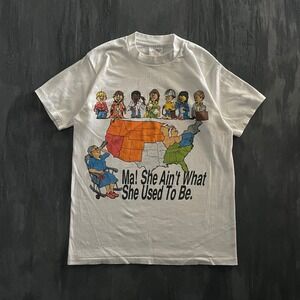 Vintage Ma she ain't what she used to be Shirt Mens Large White 1990s